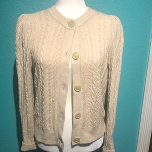 Loft by Ann Taylor cream cardigan Medium